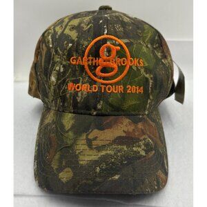 Garth Brooks World Tour Mossy Oak Camouflage Adjustable Baseball Hat Adult 2014